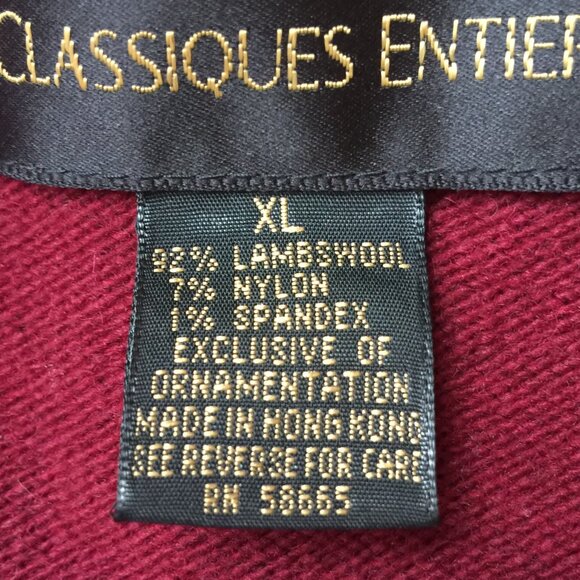 Classiques Entier sweater cardigan wool embroidery vintage holiday - Picture 5 of 7